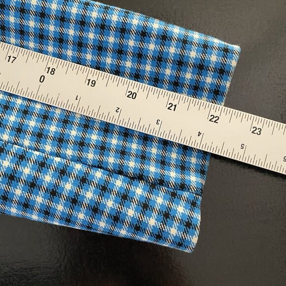 Zara Cropped Blazer M Blue Check Plaid Preppy Rich Old Money Academia Blogger - Picture 14 of 16